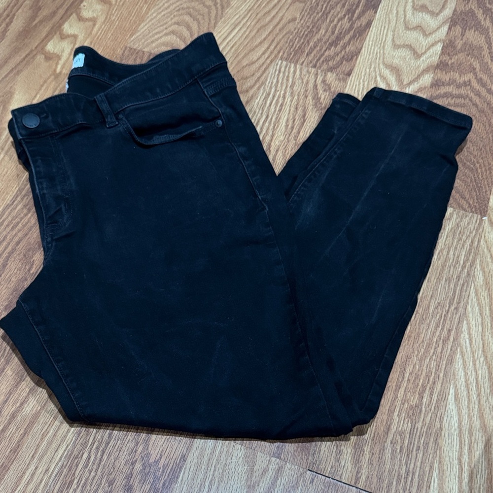 Lane Bryant Dark Black Skinny Jeans